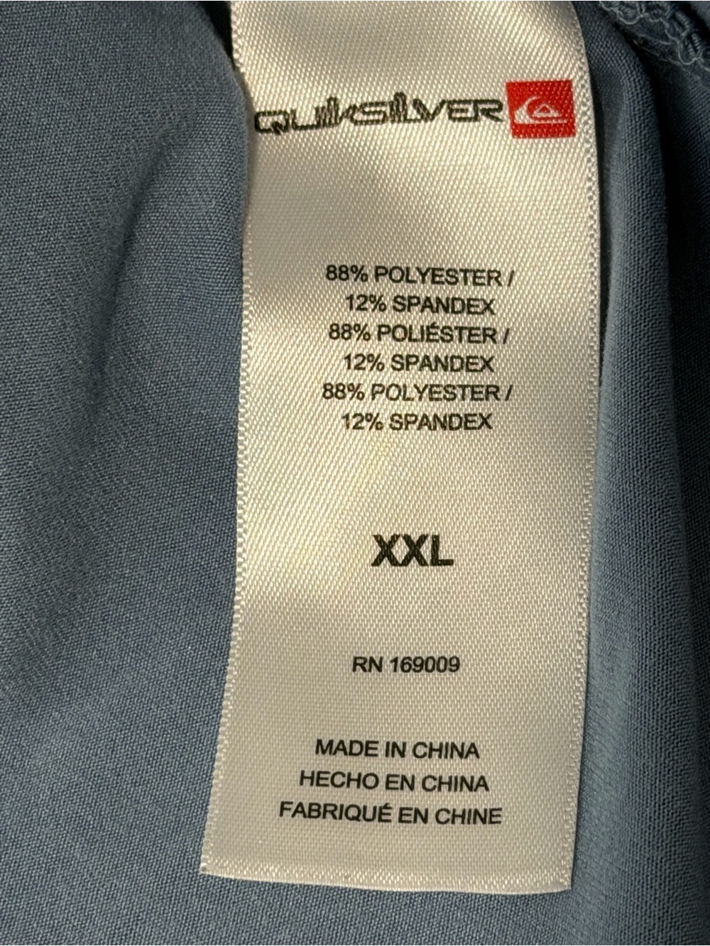 Quiksilver Men's XXL Short Sleeve Tee - Slate Gray Blue - Picture 4 of 5